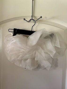 Zara Asymmetrical Rib Organza Crop Top - Size M (NWT)